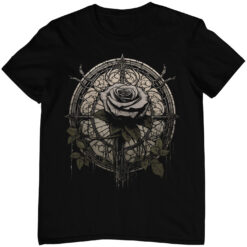 Unisex T-Shirt mit Okkult Rose Gothic Design.