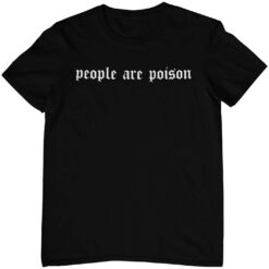 Schwarzes Soft Grunge T-Shirt mit Aufschrift "people are poison".