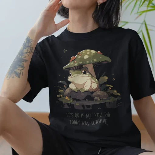 Shirt mit trauriger Frosch Design